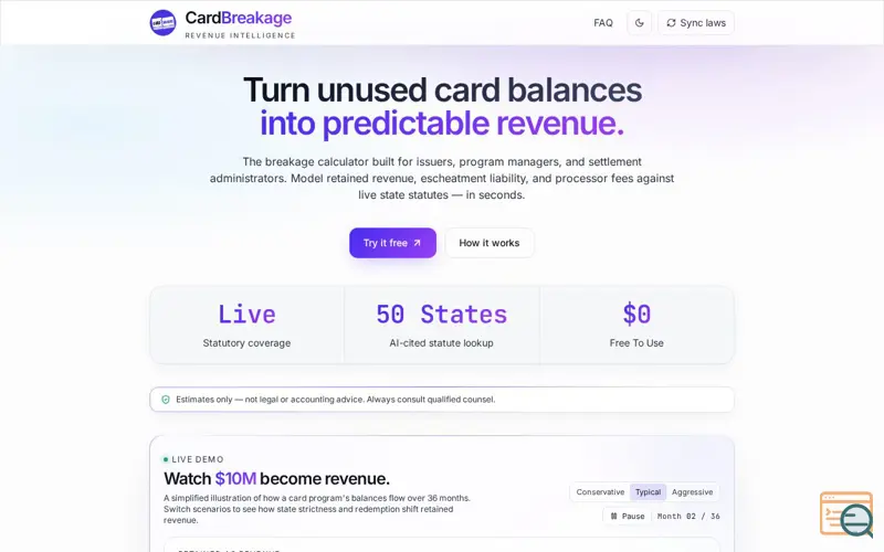 Screenshot of Card.Breakage