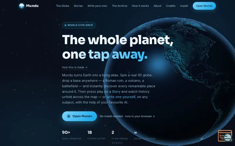 Screenshot of Mundu — World Explorer