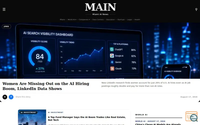 Screenshot of MAIN - AI News Miami