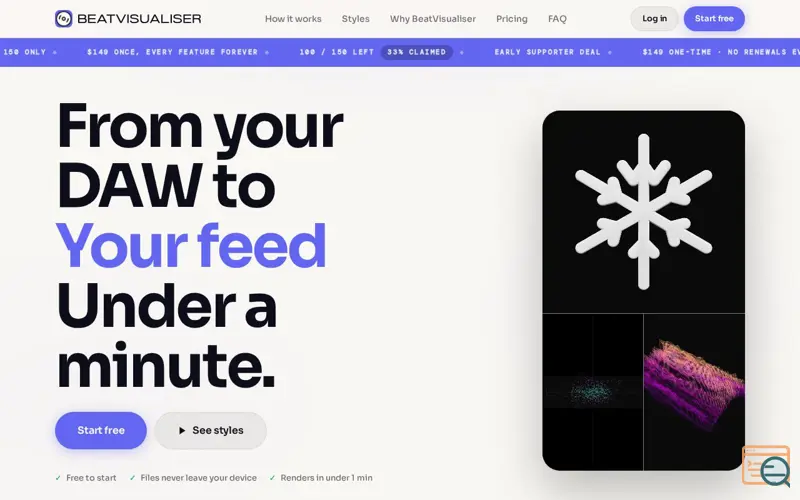 Screenshot of BeatVisualiser