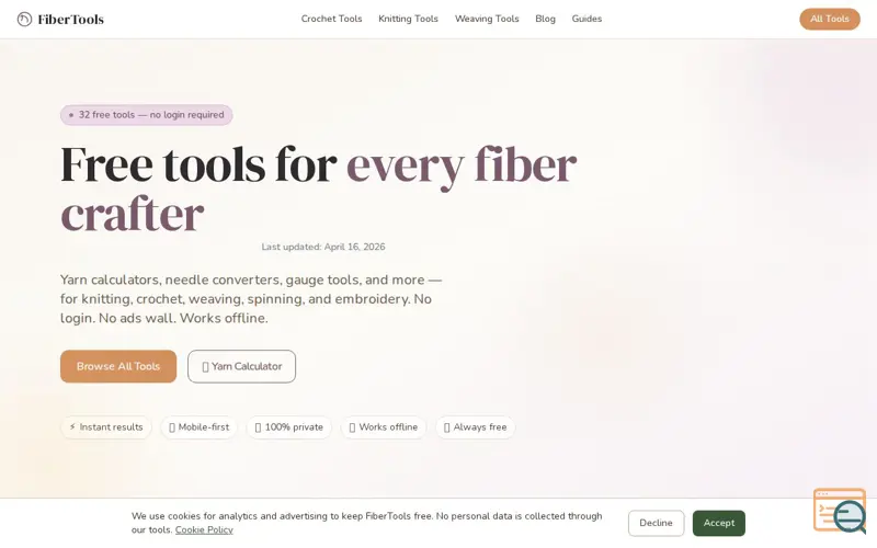 Screenshot of FiberTools
