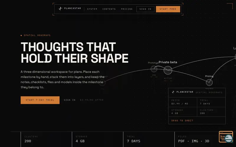 Screenshot of Planckstar