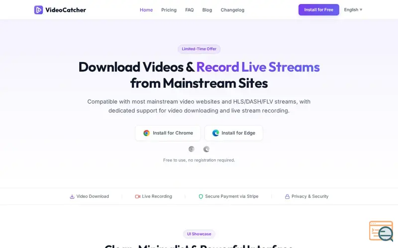 Screenshot of VideoCatcher