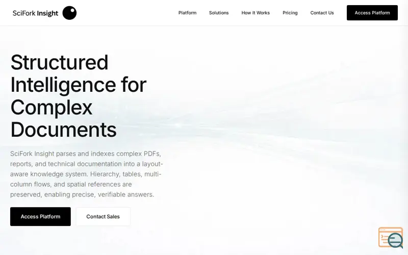 Screenshot of SciFork Insight