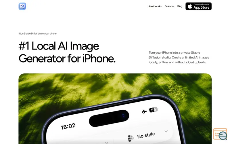 Screenshot of PhoneDiffusion