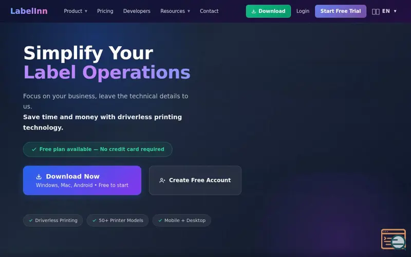 Screenshot of LabelInn
