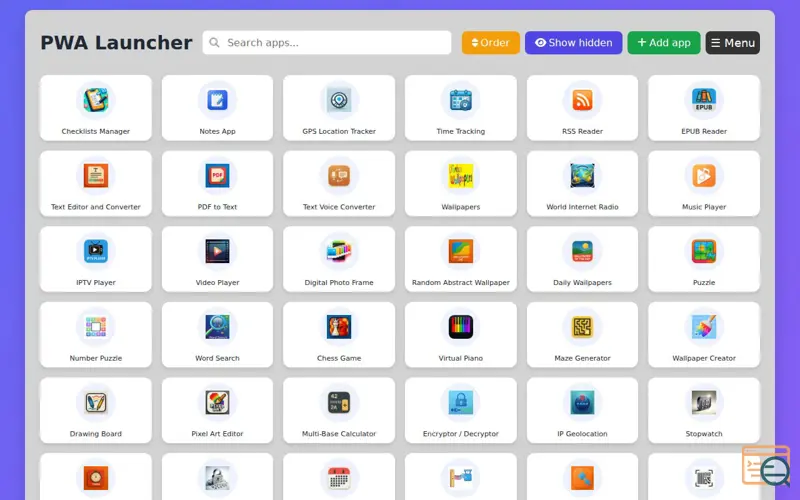 Screenshot of PWA Launcher Ufumbuzi