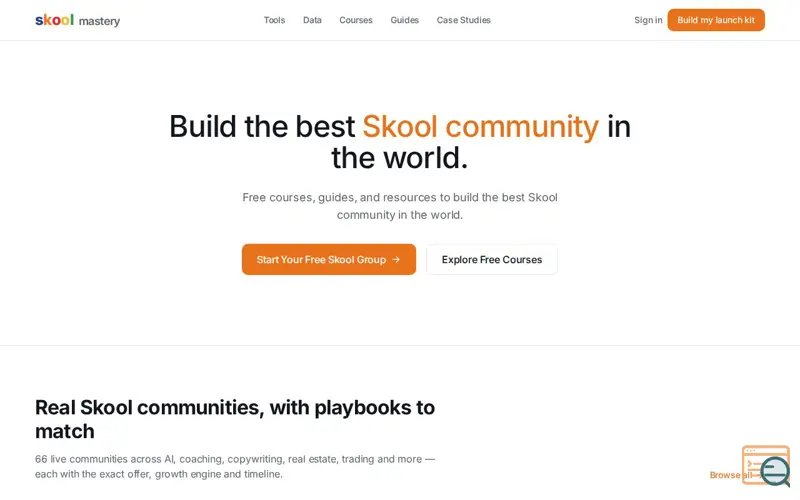 Screenshot of Skool Mastery