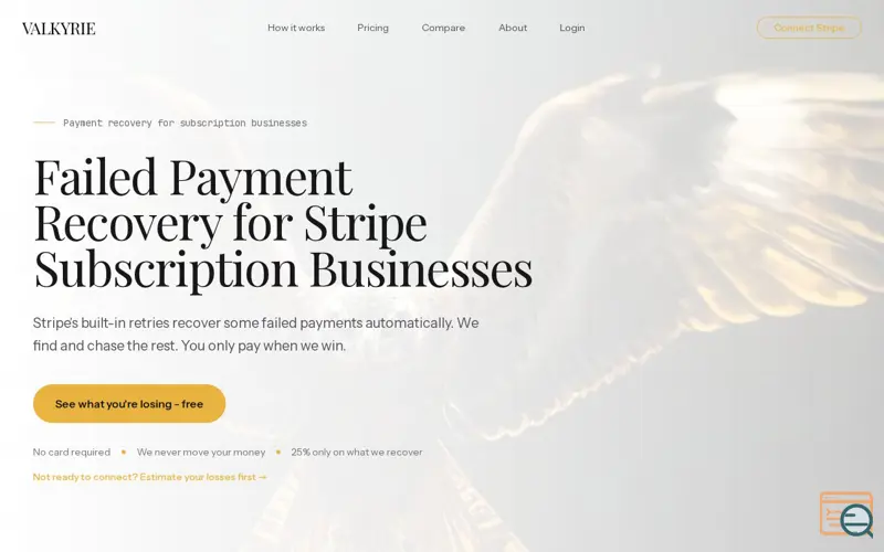 Screenshot of Valkyrie - recover the revenue you didn't know you were losing