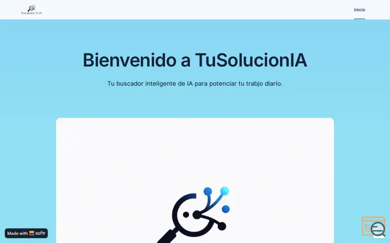 Screenshot of Encuentra Tu IA