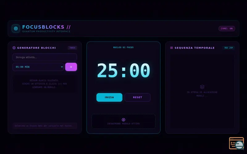 Screenshot of FocusBlocks