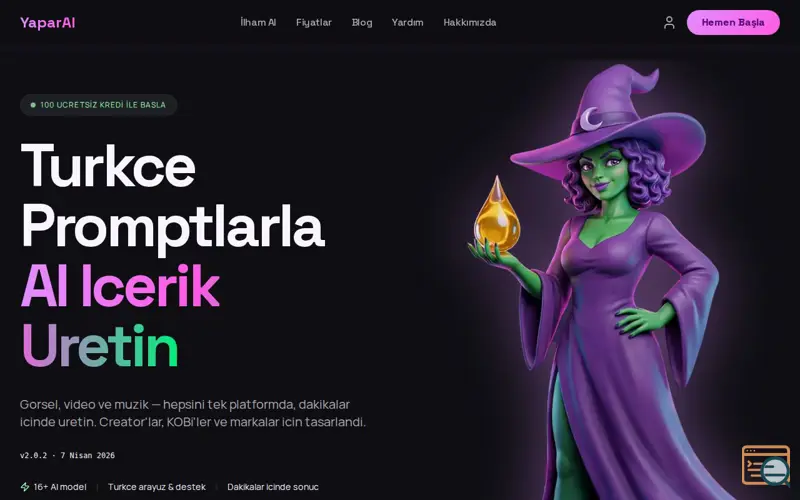 Screenshot of YaparAI