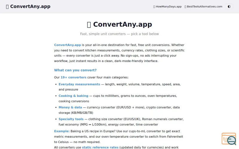 Screenshot of ConvertAny.app
