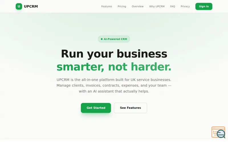 Screenshot of UPCRM by United Payments