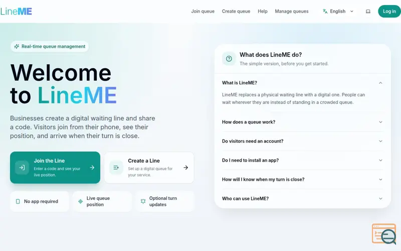 Screenshot of LineME