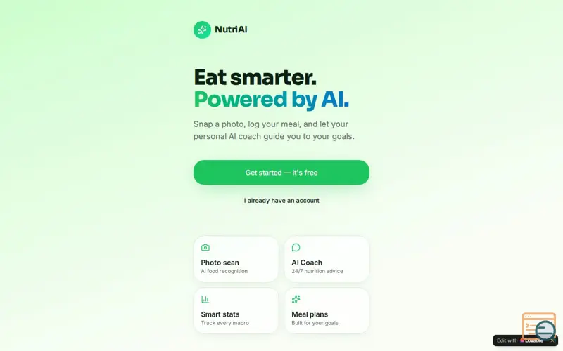 Screenshot of Nutripal