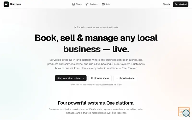 Screenshot of Servexes