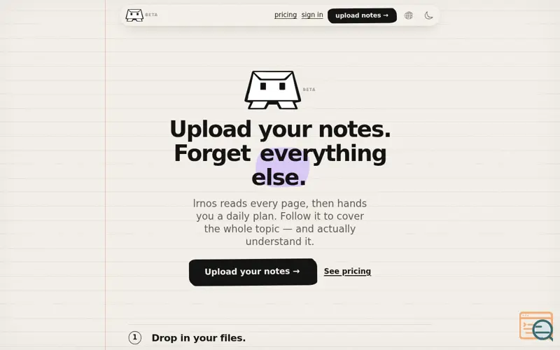 Screenshot of lrnos