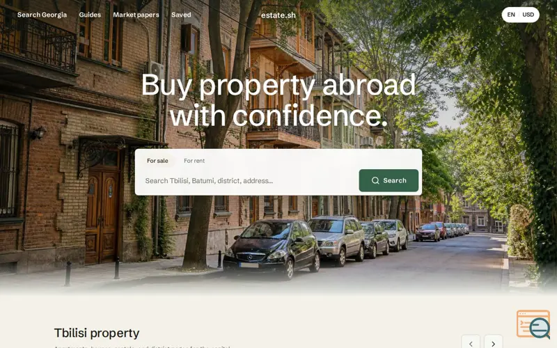 Screenshot of estate.sh