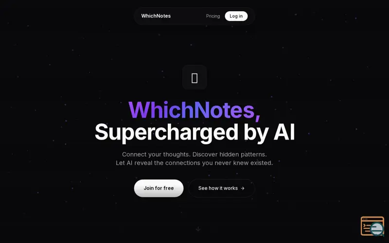 Screenshot of WhichNotes