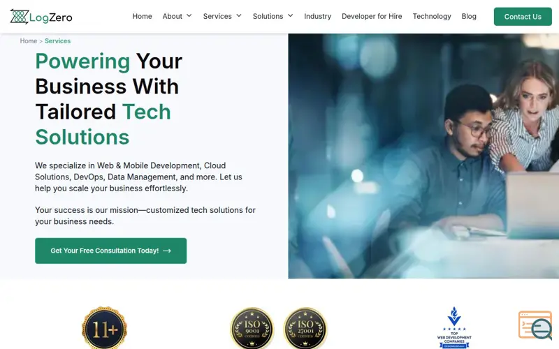 Screenshot of Build Smarter App Development Agency