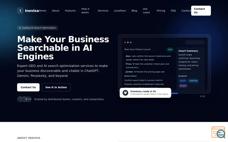 Screenshot of Inovixa