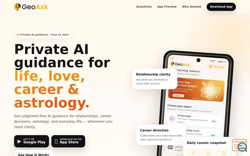 Screenshot of GeoAsk