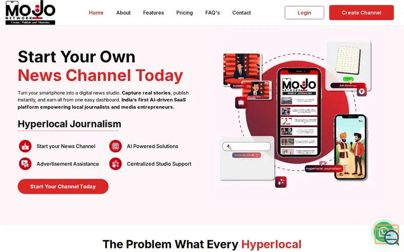 Screenshot of Mojo Network