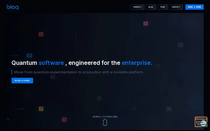 Screenshot of Bloq Quantum, a launch using Sectigo Web DNS