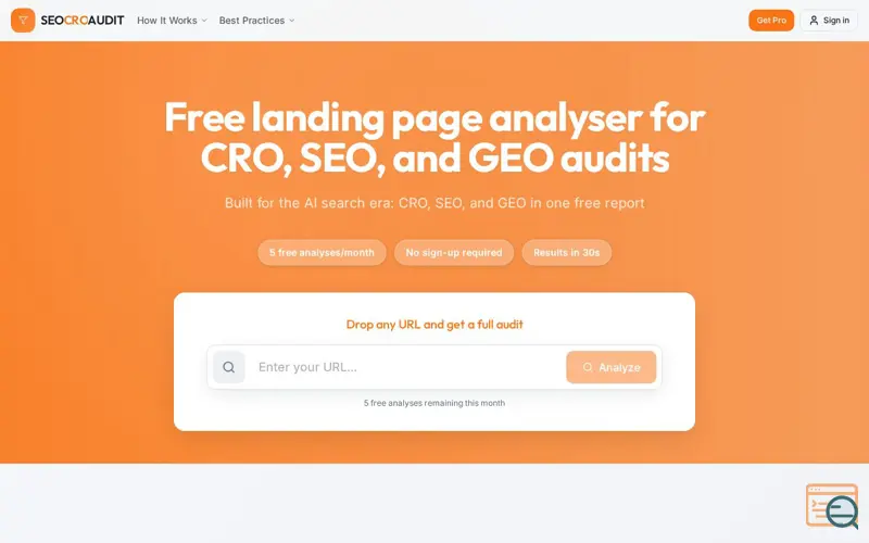 Screenshot of SEOCROAUDIT.COM