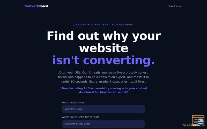 Screenshot of ConvertRoast