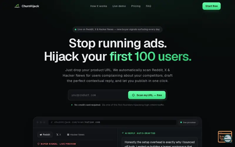 Screenshot of ChurnHijack