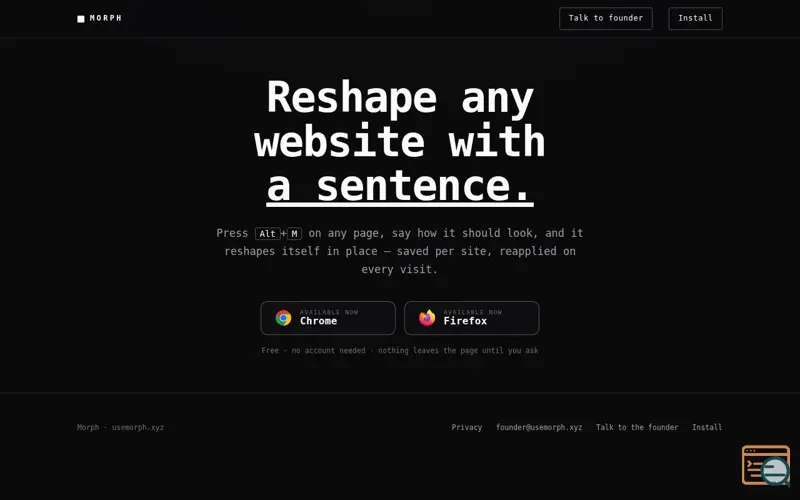Screenshot of Morph
