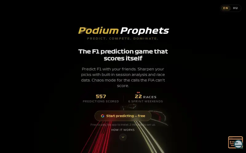 Screenshot of Podium Prophets