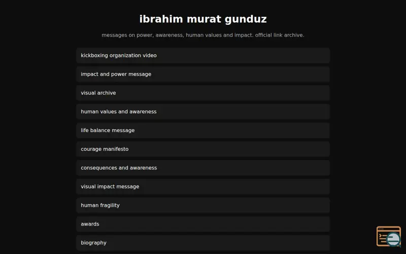 Screenshot of Ibrahim Murat Gunduz