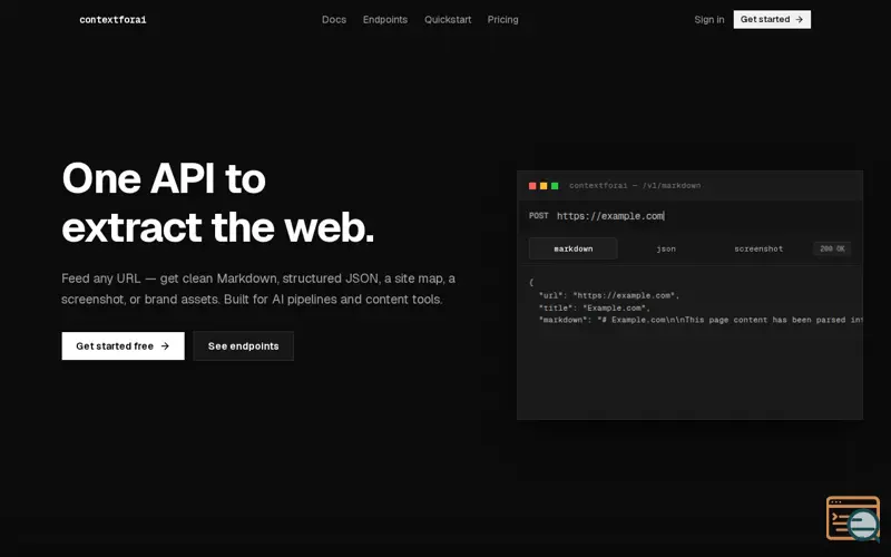 Screenshot of contextforai