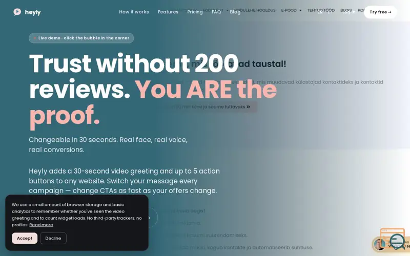 Screenshot of heyly.io