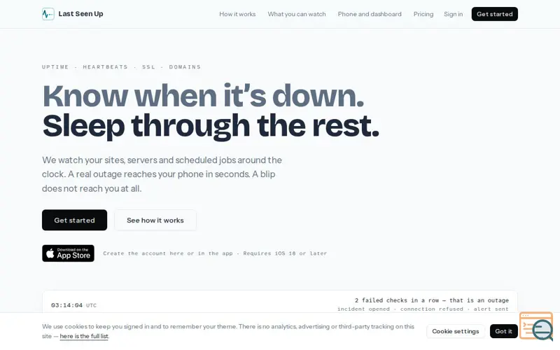 Screenshot of Last Seen Up