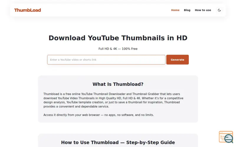 Screenshot of Thumbload