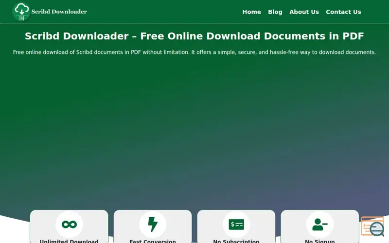 Screenshot of Scribd Downloader