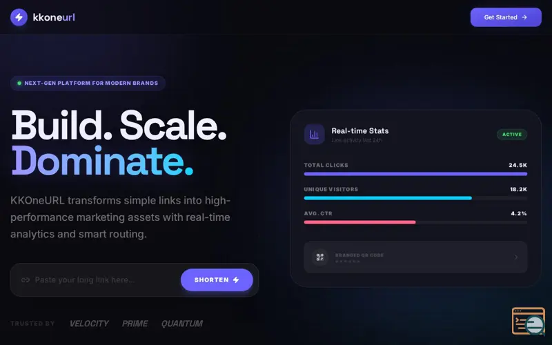 Screenshot of KKOneURL
