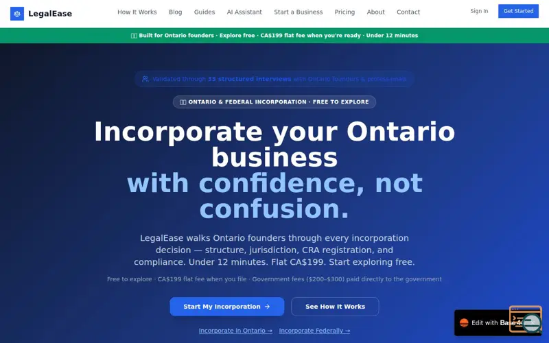 Screenshot of LegalEase