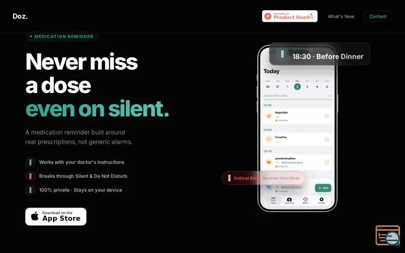 Screenshot of Doz