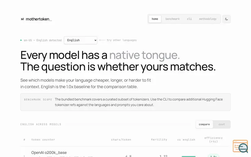 Screenshot of Mothertoken