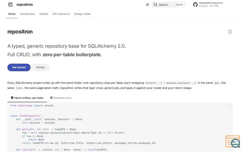 Screenshot of Repositron
