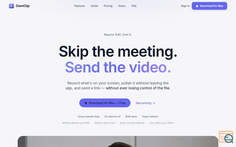 Screenshot of OwnClip