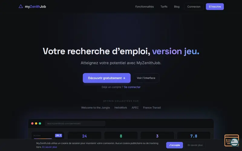 Screenshot of MyZenithJob