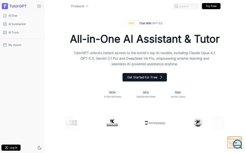 Screenshot of TutorGPT