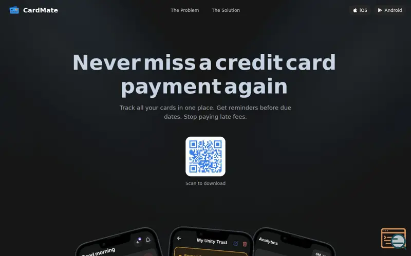 Screenshot of CardMate: Credit Card Tracker