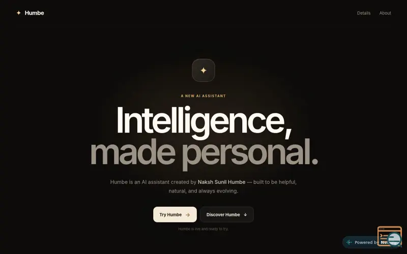 Screenshot of Humbe.AI